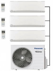 Panasonic CU-3Z68TBE Outdoor Unit - 3 Indoor Units