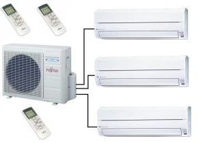 Fujitsu AOYG24KBTA3 Outdoor Unit - 3 Indoor Wall Units 3 Fujitsu AOYG24KBTA3 Outdoor Unit - 3 Indoor Wall Units